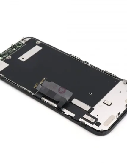 iPhone Xr Black Display Assembly (Toshiba- C11-F7C - Connector with Wide QR Code) (incl. Backplate) Original.